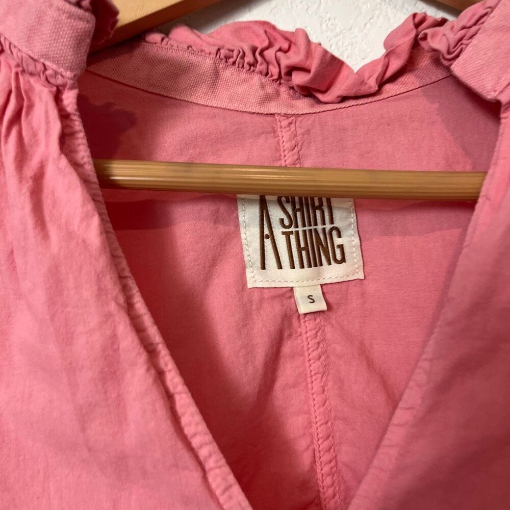 A Shirt Thing Carmine Pink Penelope Cabo Long Sleeve Top Women's Size Small - Picture 4 of 5